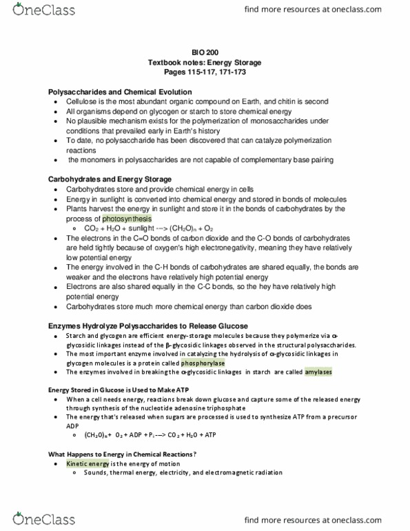 BIOL 200 Chapter 115-117, 171-173: Notes 22 thumbnail