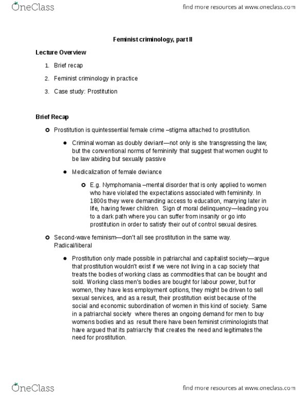 CRIM 2650 Lecture Notes - Brothel, Indictable Offence, Summary Offence thumbnail