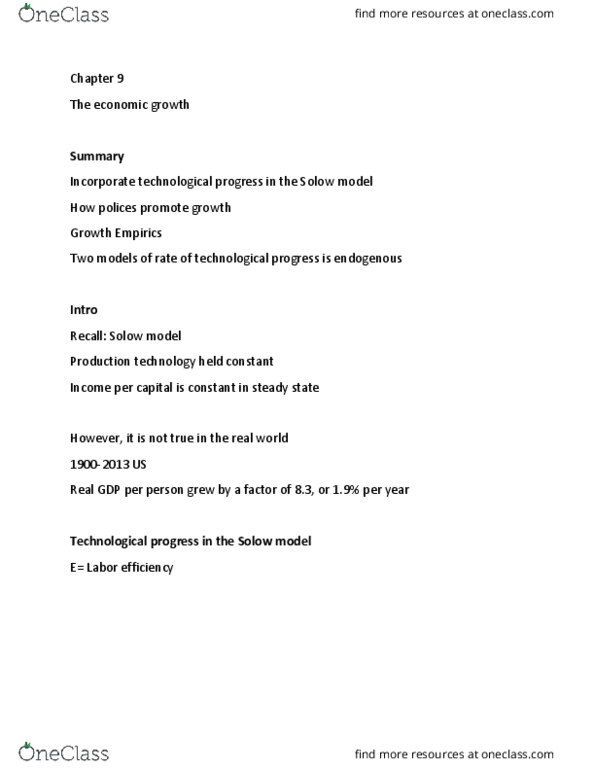 ECON 402 Lecture Notes - Lecture 28: Balanced-Growth Equilibrium thumbnail