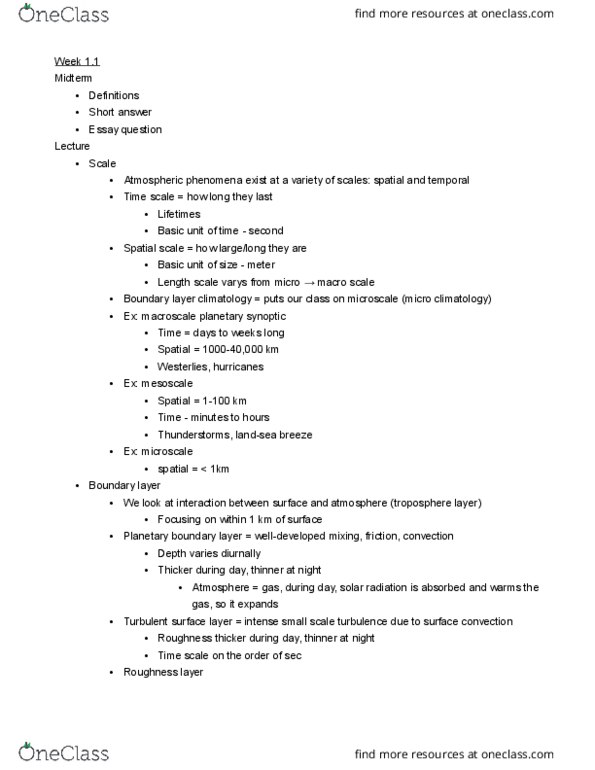 GEOG 104 Lecture Notes - Lecture 1: Boundary Layer, Spatial Scale, Length Scale thumbnail