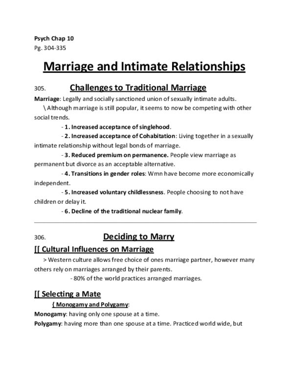 Psychology 2035A/B Chapter 10: Marriage and Intimate Relationships thumbnail