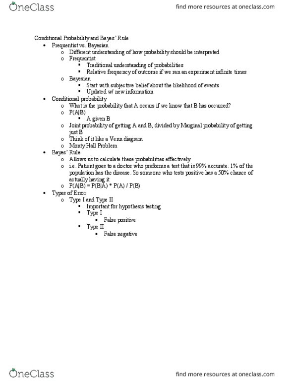 POLS 2400 Lecture Notes - Lecture 24: Monty Hall Problem, Venn Diagram, Bayes Estimator thumbnail