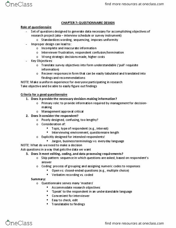 Management and Organizational Studies 3420F/G Chapter Notes - Chapter 7: Jargon, Proofreading, Data Quality thumbnail