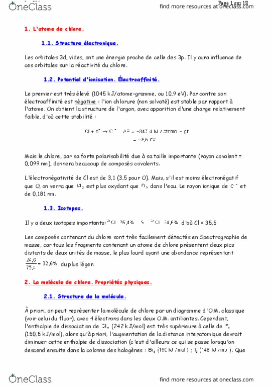 CHEM 4431 Lecture Notes - Lecture 10: Le Potentiel, Bulgarian Lev, Voir thumbnail