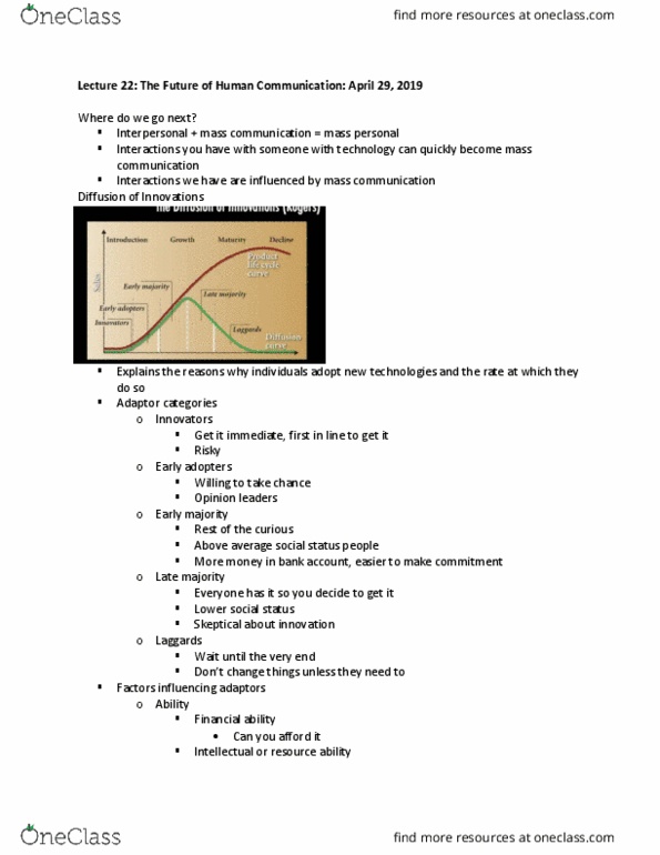 COMM 1000 Lecture Notes - Lecture 22: Big Data thumbnail