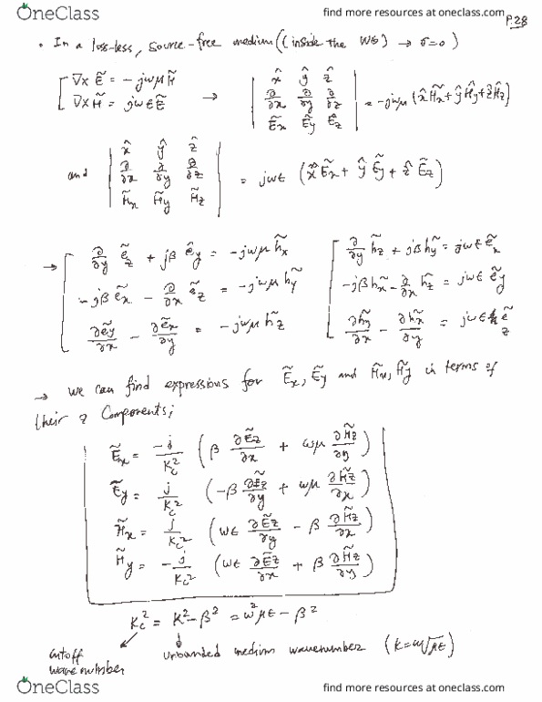 ECEN 322 Final: Wave RT Waveguides 12 OneClass ECEN 322 Final: Wave RT Waveguides 12 OneClass