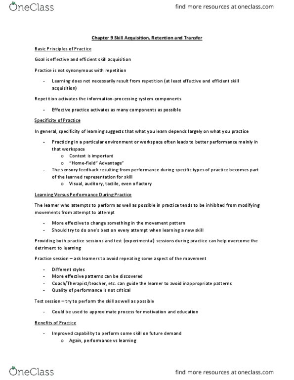 PHED-2206EL Lecture Notes - Lecture 9: Increment And Decrement Operators, Motor Program, Jerky thumbnail