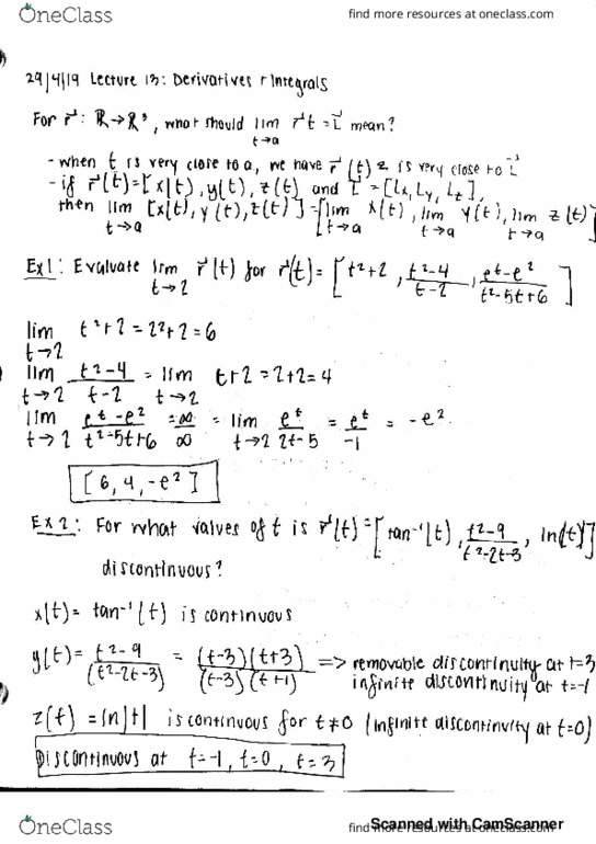 MATH 2D Lecture 13: Derivatives and Integrals cover image