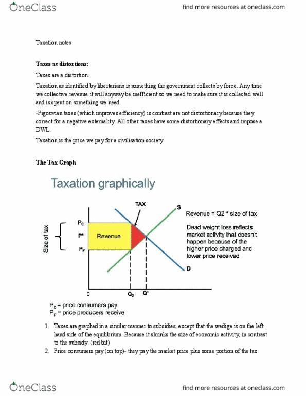 ECON1002 Lecture Notes - Lecture 16: Pigovian Tax, Externality, Making Money thumbnail