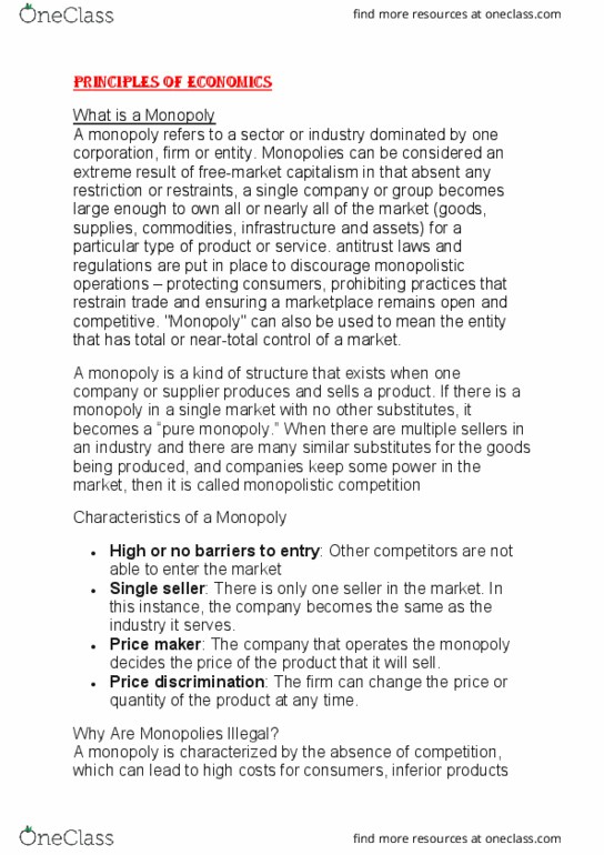 200525 Lecture Notes - Lecture 29: Monopolistic Competition, Price Discrimination thumbnail