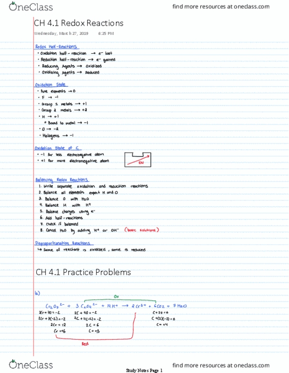 Chemistry 1302A/B Chapter 4.1: CH 4.1 Redox Reactions thumbnail