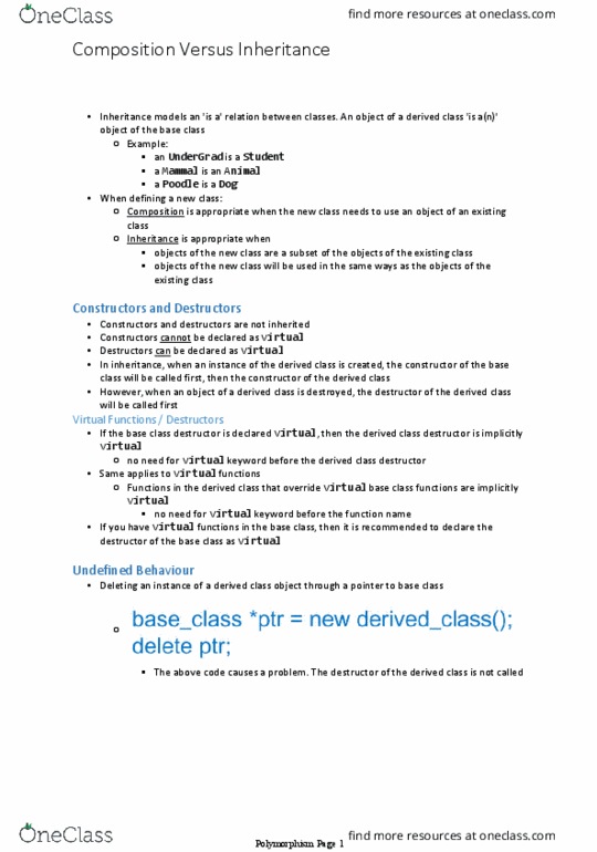 Computer Science 1037A/B Lecture 42: Composition Versus Inheritance thumbnail