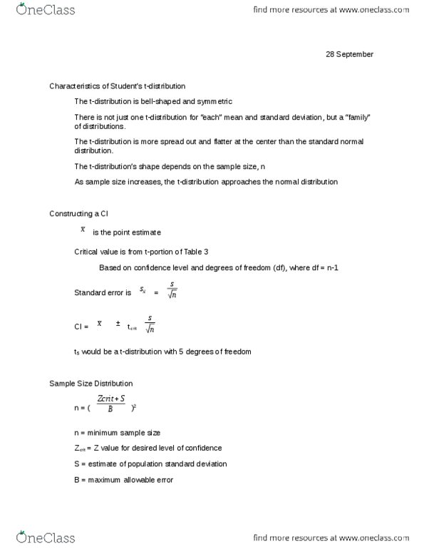 STAT 301 Lecture Notes - Normal Distribution, Point Estimation, Standard Deviation thumbnail