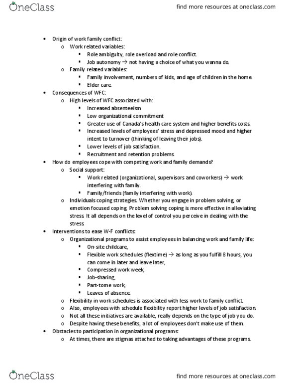 PSYC 3630 Lecture Notes - Lecture 5: Job Satisfaction, Flextime, Organizational Commitment thumbnail