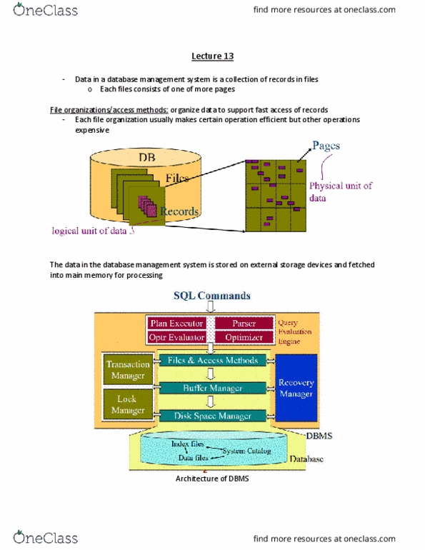 CMPSC 431W Lecture Notes - Lecture 13: Database, Storage Record, Database Engine thumbnail