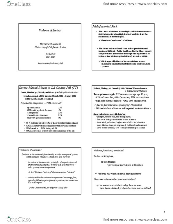 PSY BEH 178S Lecture Notes - Lecture 2: Norbert Elias, Psychiatric Services, Academic Press thumbnail