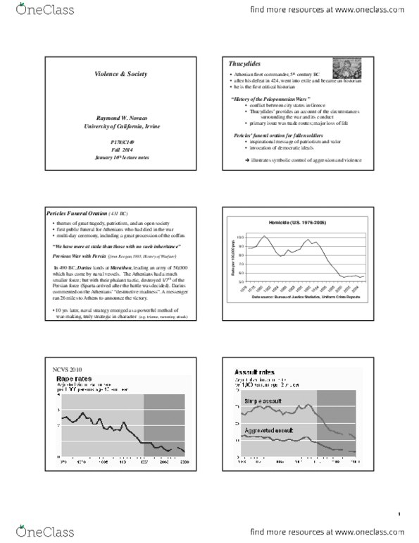 PSY BEH 178S Lecture Notes - Lecture 3: Norbert Elias, Peloponnesian War, Life University thumbnail