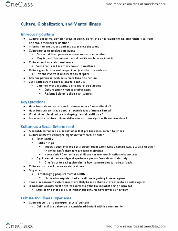 HLTHAGE 1CC3 Lecture Notes - Lecture 10: Personality Disorder, Nosology, Dsm-5 thumbnail