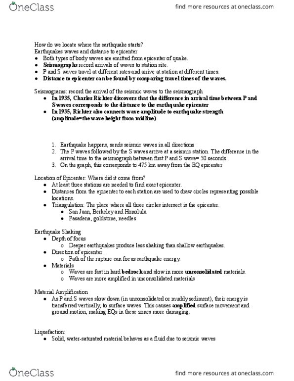 EES 0836 Lecture Notes - Lecture 4: Epicenter, Seismometer, Seismic Wave thumbnail