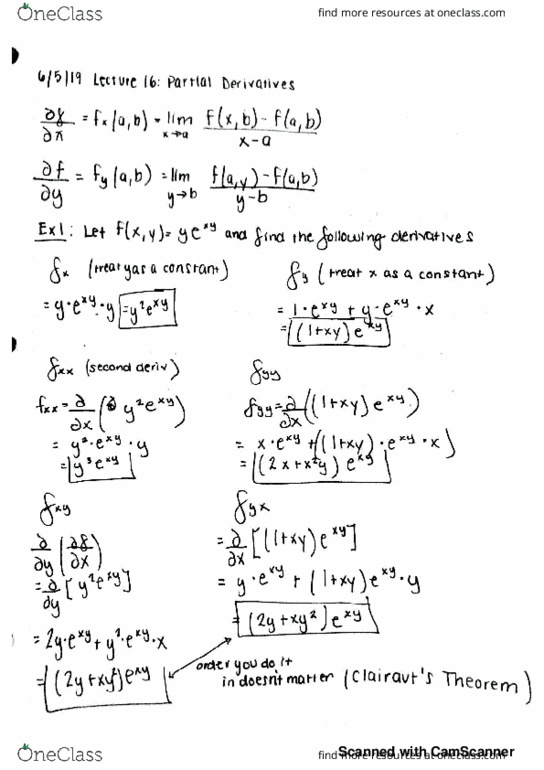MATH 2D Lecture 16: Partial Derivatives cover image