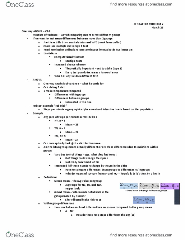 SOCIOL 3FF3 Lecture Notes - Lecture 1: Radiolab, Analysis Of Variance, Interval Ratio thumbnail