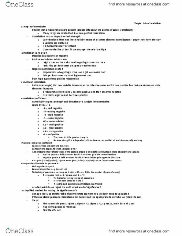 SOCIOL 3FF3 Chapter Notes - Chapter 10: Null Hypothesis thumbnail