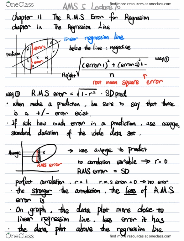 AMS 5 Lecture Notes - Lecture 11: Standard Score thumbnail