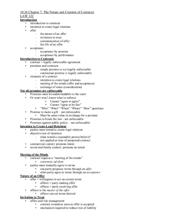 LAW 122 Lecture : Chapter 7 thumbnail