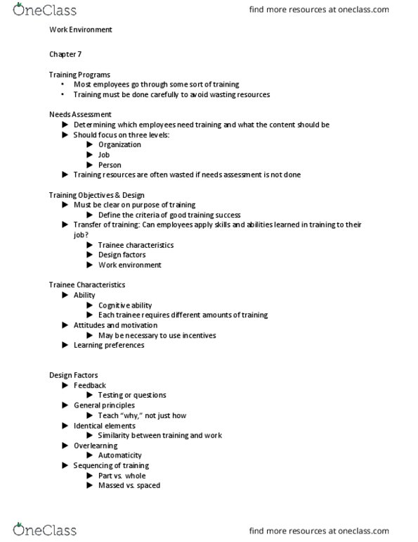 PSYC 3310 Lecture Notes - Lecture 7: Overlearning, Automaticity, Blended Learning thumbnail