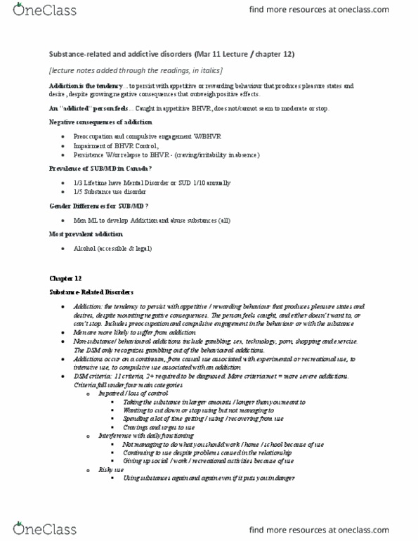 PSYC 3604 Chapter Notes - Chapter 12: Carcinogen, Intellectual Disability, Impulsivity thumbnail