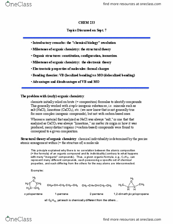 CHEM 233 Lecture Notes - Lecture 2: Cyclopentane, Magic 2Ch, Organic Chemistry thumbnail