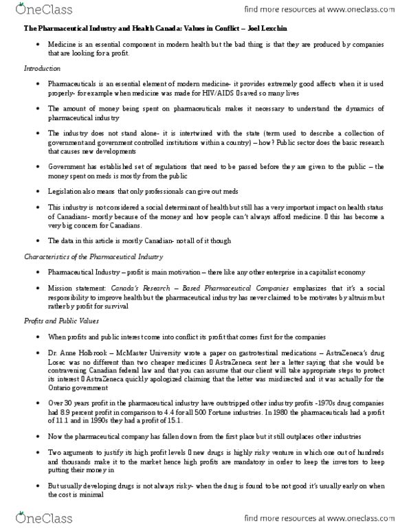 BIOL 1000 Chapter Notes -Continuing Medical Education, Astrazeneca, Neglected Tropical Diseases thumbnail