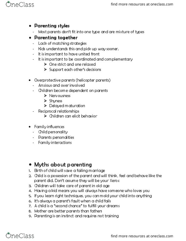 PSYC 351 Lecture Notes - Lecture 27: Parenting Styles, Shyness, Anxiety thumbnail