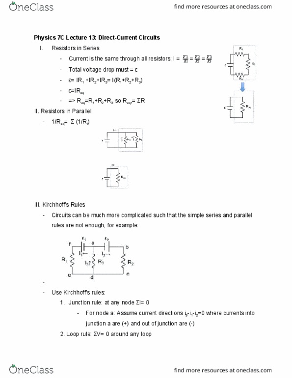 PHYSICS 7D Lecture Notes - Lecture 13: American Broadcasting Company cover image