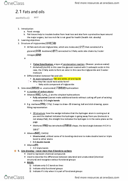 SCIE 1P52 Lecture 3: 2.1 fats and oils thumbnail