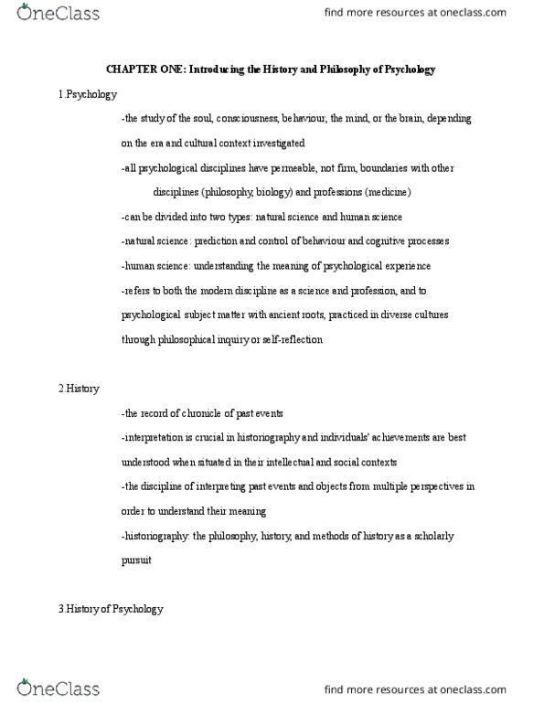 PS390 Chapter Notes - Chapter 1: Human Science, Critical Inquiry, Social Constructionism thumbnail