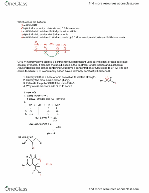 CHE 2B Lecture Notes - Lecture 14: Ammonium Chloride, Potassium Nitrite, Ohio State Route 19 cover image