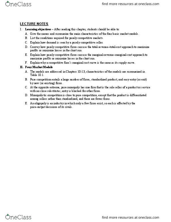 ECONO-2202 Lecture Notes - Lecture 9: Monopolistic Competition, Marginal Cost, Demand Curve thumbnail