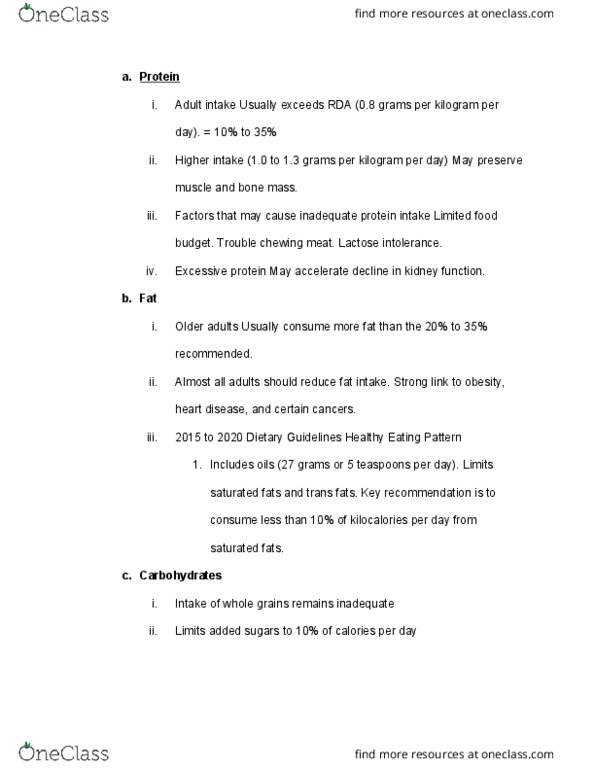 NUTR 132 Lecture Notes - Lecture 27: Lactose Intolerance, Kilogram, Carbohydrate thumbnail