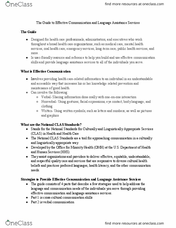 NUTR-2160 Lecture Notes - Lecture 4: Health Literacy, Nonverbal Communication, User Friendly thumbnail