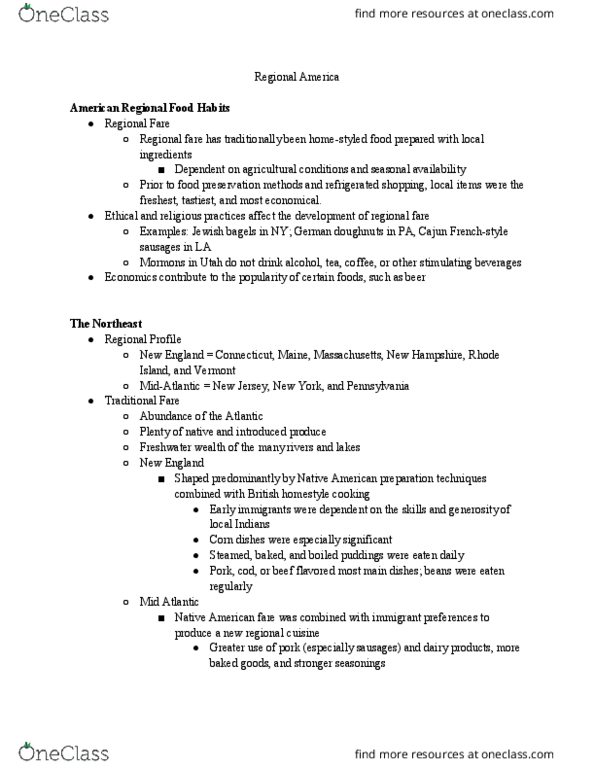 NUTR-2160 Lecture Notes - Lecture 8: Northeast Regional, Cuisine Of The United States, Food Preservation thumbnail