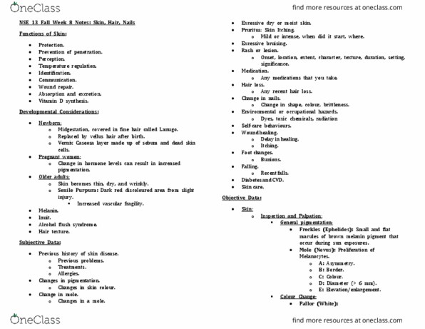 NSE 13A/B Lecture Notes - Lecture 8: Vellus Hair, Wound Healing, Hair Loss thumbnail