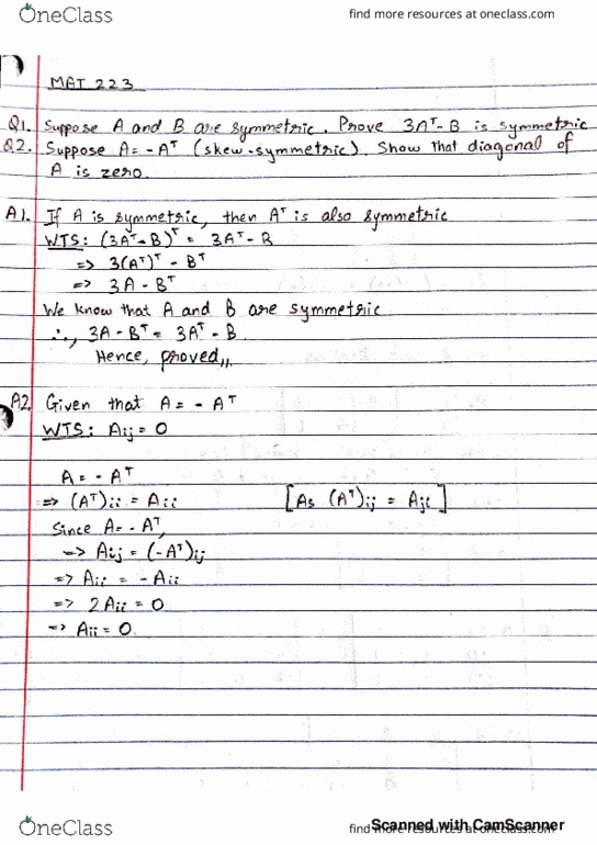 MAT223H5 Lecture 5: mat223 - lesson 5 thumbnail