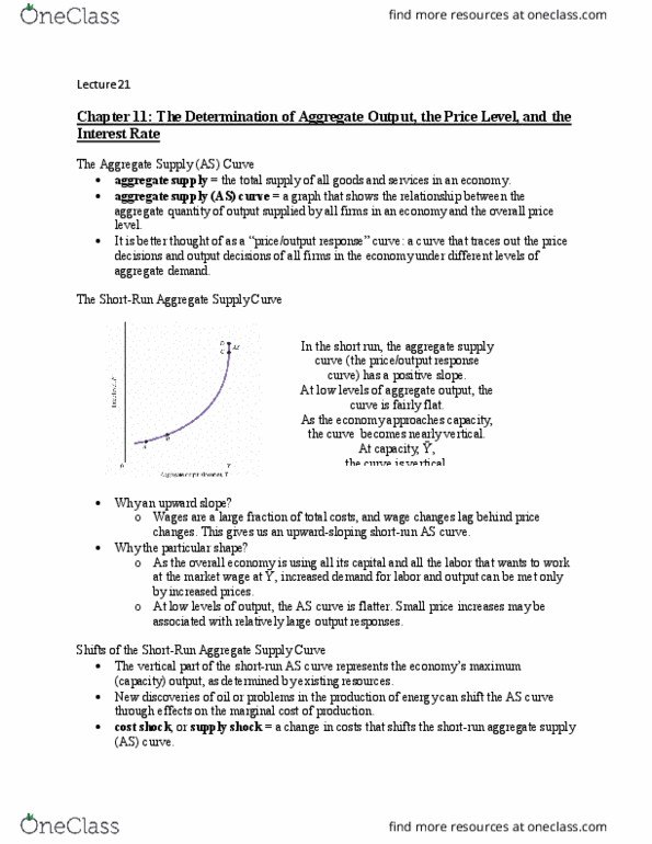01:220:103 Lecture Notes - Lecture 21: Price Level, Aggregate Supply, Aggregate Demand thumbnail