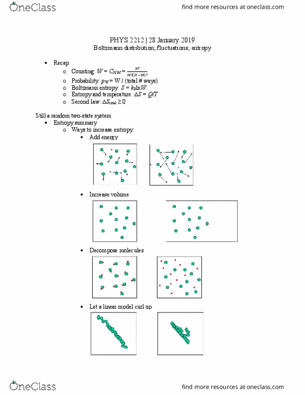 PHYS 2212 Lecture Notes - Lecture 9: Boltzmann Distribution, Enthalpy, Hand-Waving thumbnail