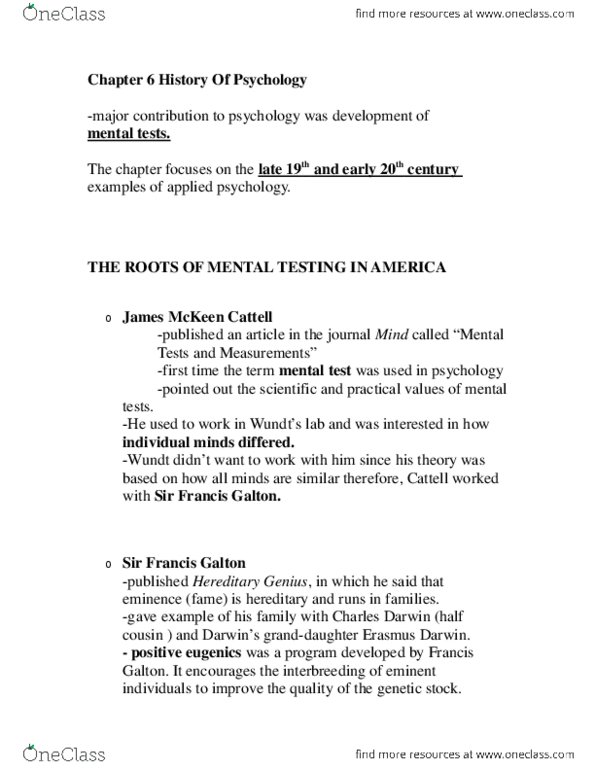 PSYC 3125 Chapter 6: Chapter 6 History Of Psychology.docx thumbnail