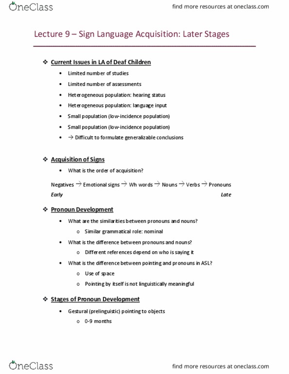 LIGN 148 Lecture Notes - Lecture 9: Prelingual Deafness, Word Formation, Fingerspelling thumbnail