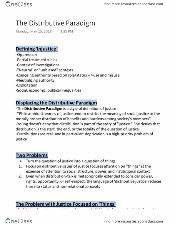 PHILOS 2G03 Lecture Notes - Lecture 3: Distributive Justice, Atomism, Glossary Of French Expressions In English thumbnail