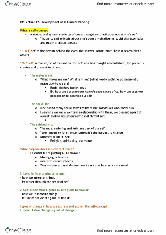 PSYC20008 Lecture Notes - Lecture 12: Social Comparison Theory, Egocentrism, Acculturation thumbnail