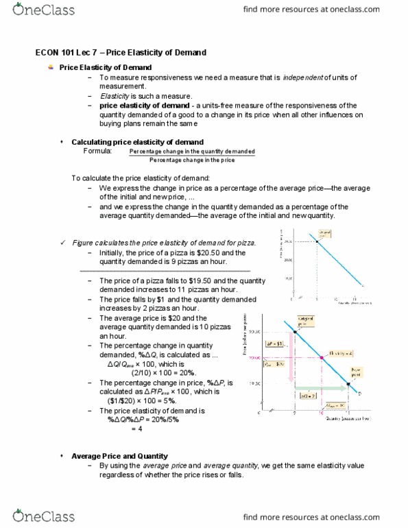 ECON101 Lecture Notes - Lecture 7: Demand Curve thumbnail